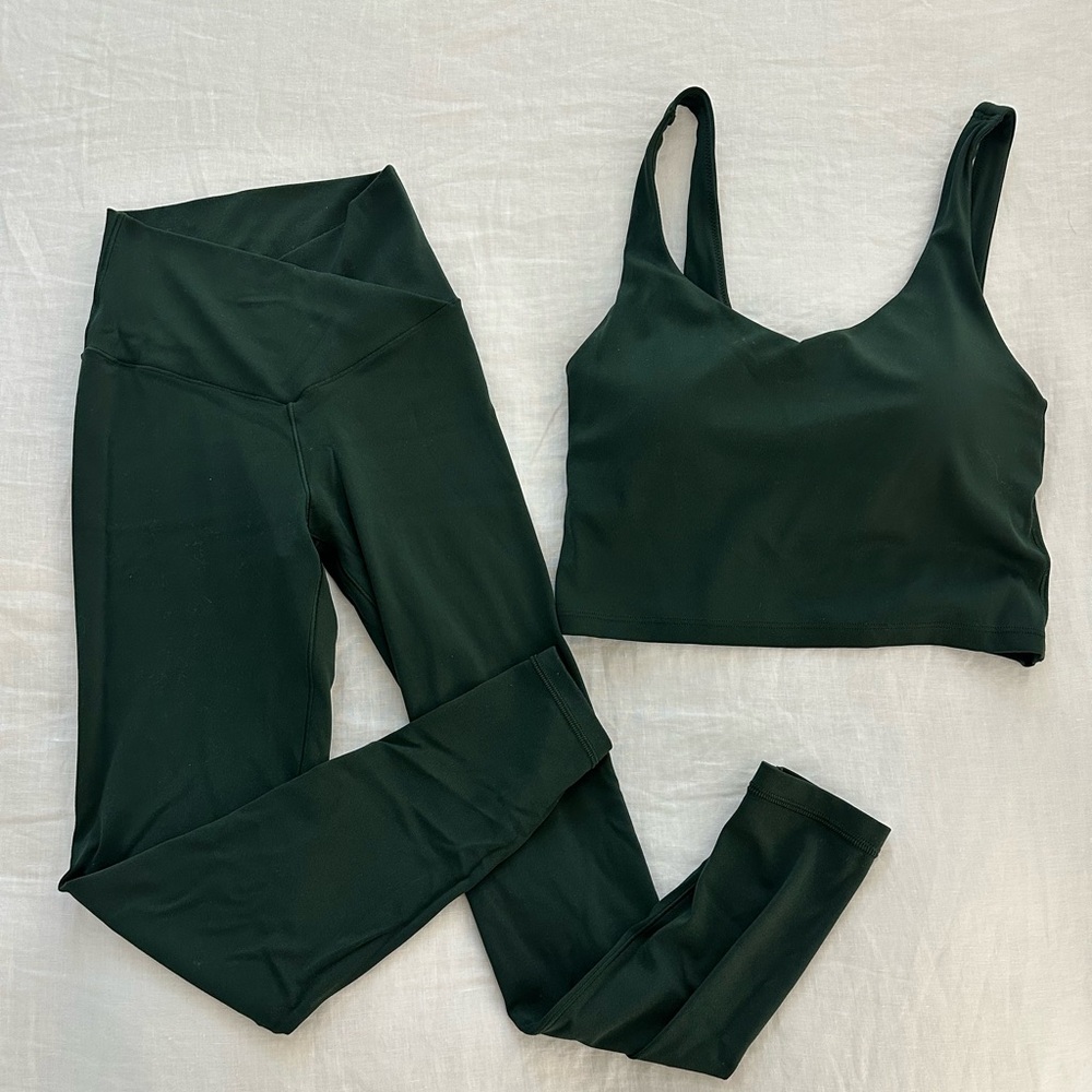 OFFLINE By Aerie Longline Sports Bra & high waisted crossover leggings